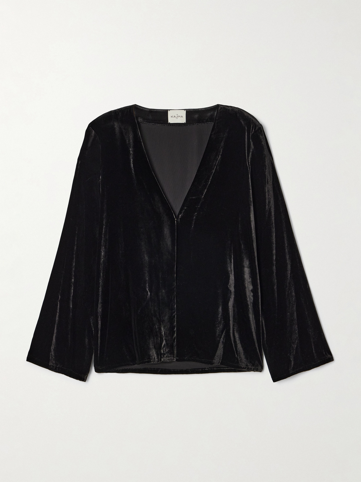 Le Kasha Grissi Velvet Top In Black