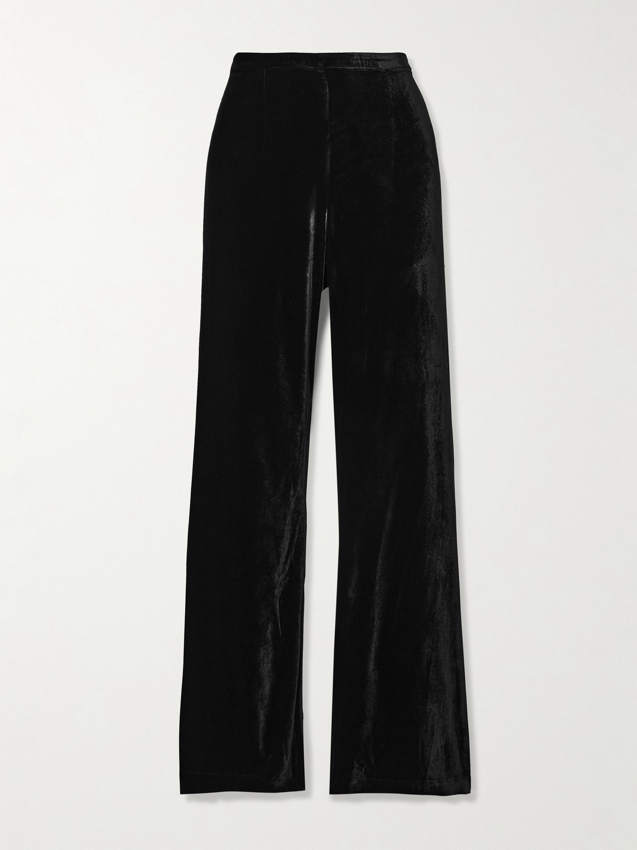LE KASHA SAN POLO VELVET WIDE-LEG PANTS