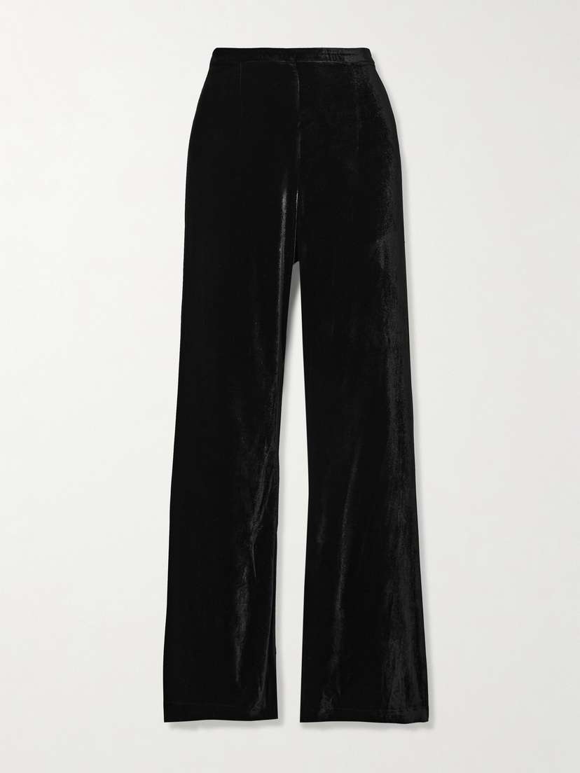 Le Kasha San Polo Velvet Wide-leg Pants