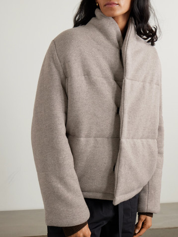 Le Kasha Prague quilted padded cashmere jacket