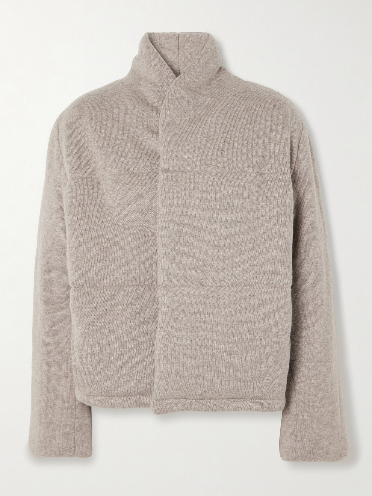 Le Kasha Prague Quilted Padded Cashmere Jacket In Brown