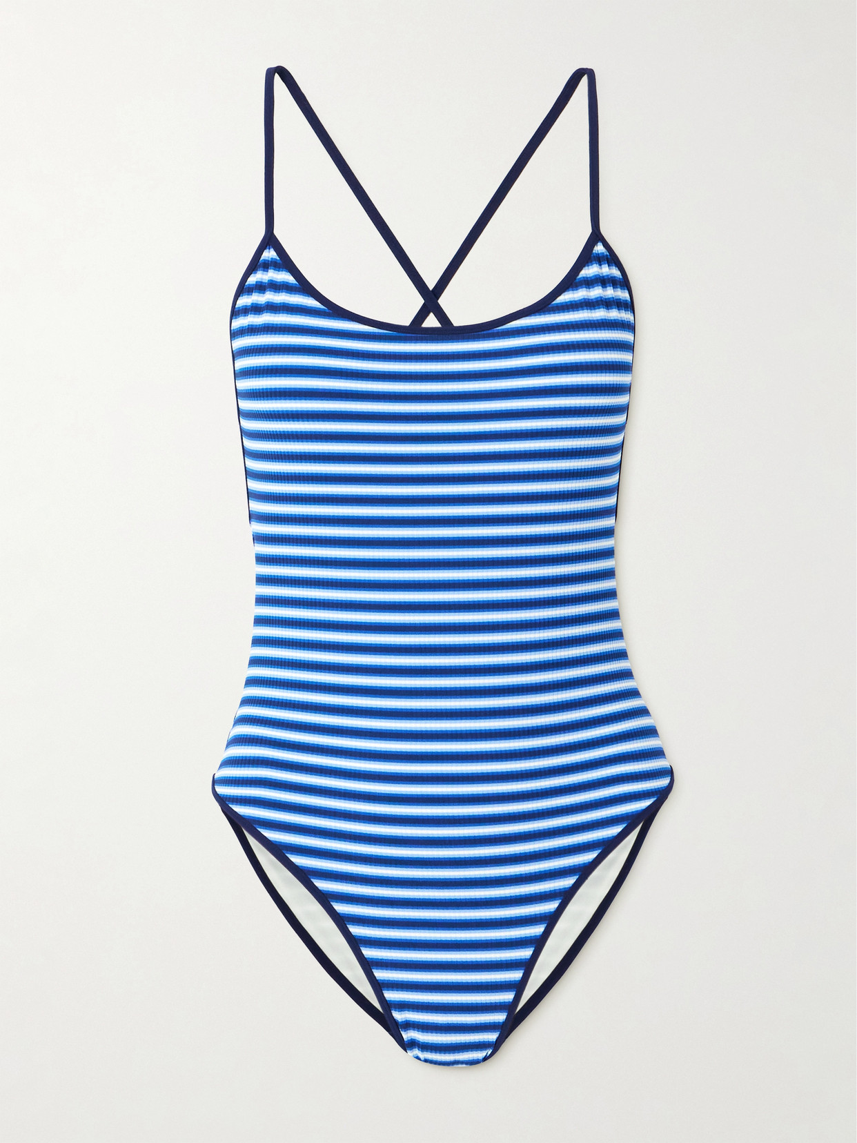 Lido Uno Striped Swimsuit In Blue