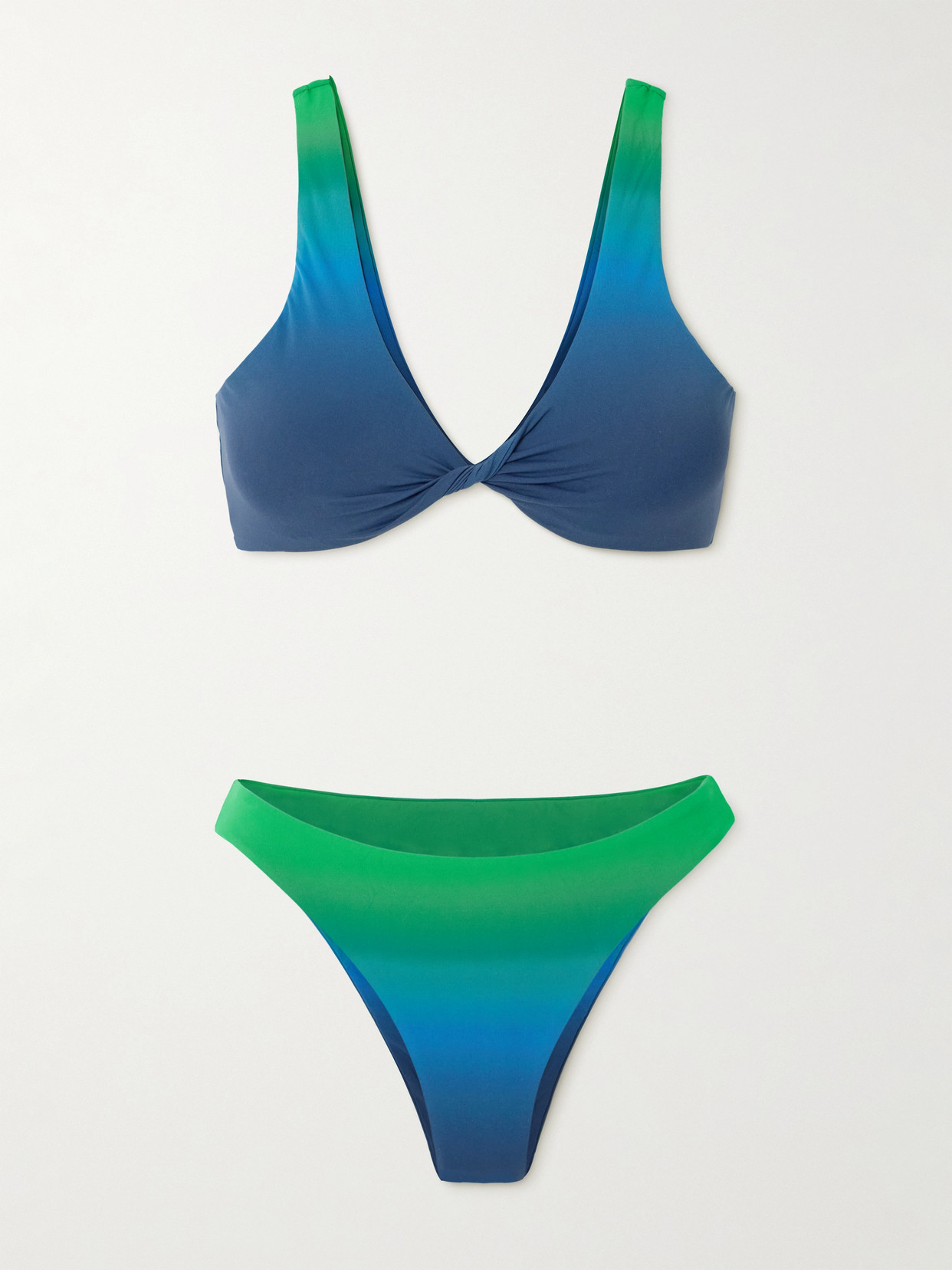 Lido Ottantacinque Lagoon Dégradé Bikini In Blue