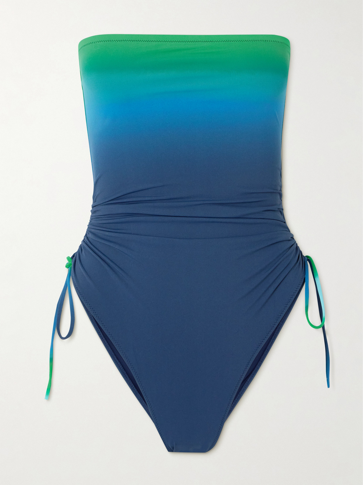 Lido Sessantadue Lagoon Strapless Dégradé Swimsuit In Blue
