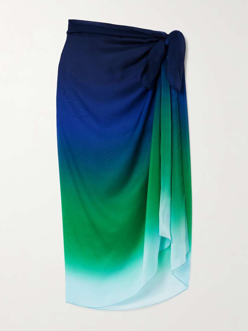 Lido Dégradé Silk-chiffon Pareo
