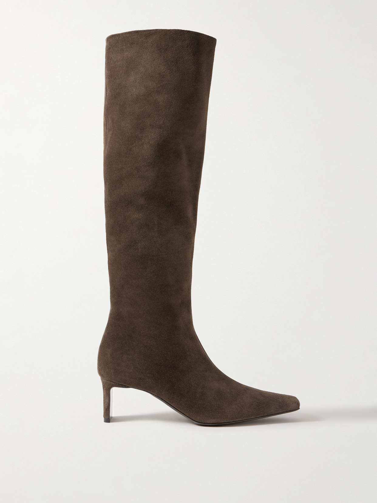 Khaite Ona Suede Knee Boots In Brown