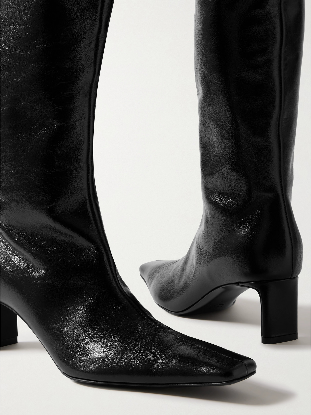 Khaite 55mm Ona Boots - Women's - Calf Leather In Nero