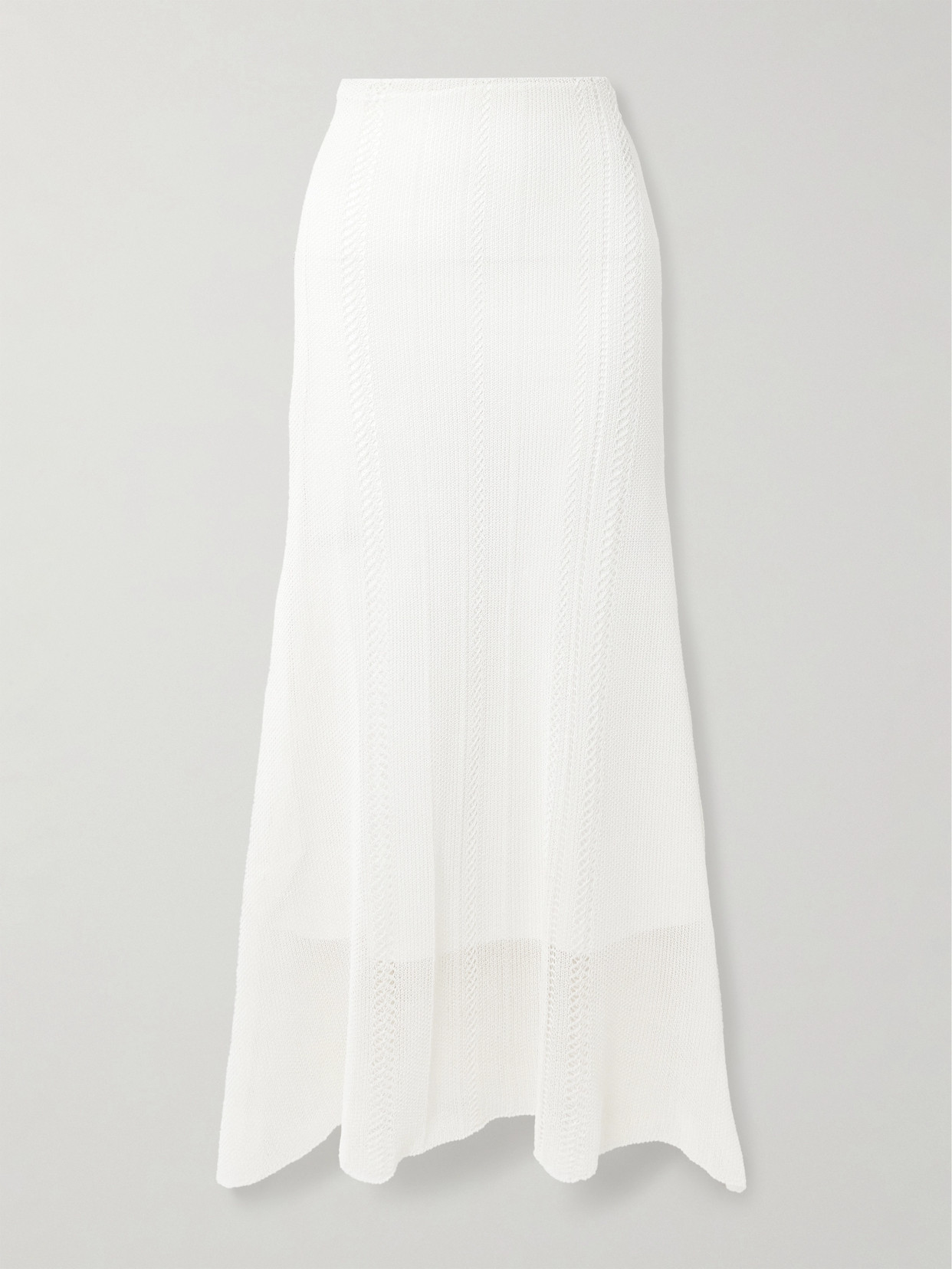 Faithfull Treillis Crocheted Cotton-blend Maxi Skirt In White