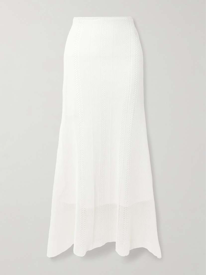 Faithfull Treillis Crocheted Cotton-blend Maxi Skirt