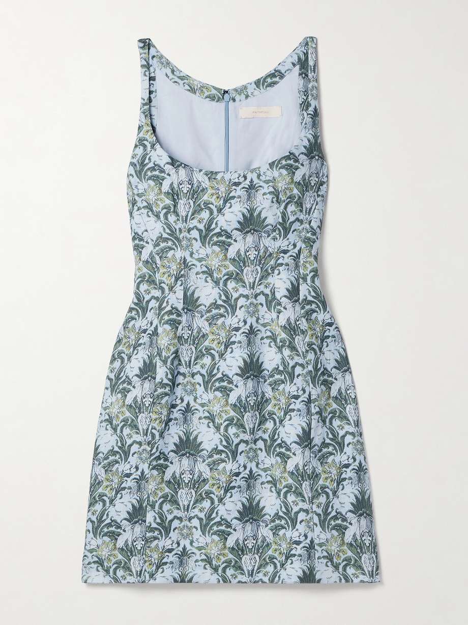 sanne floral-print linen mini dress