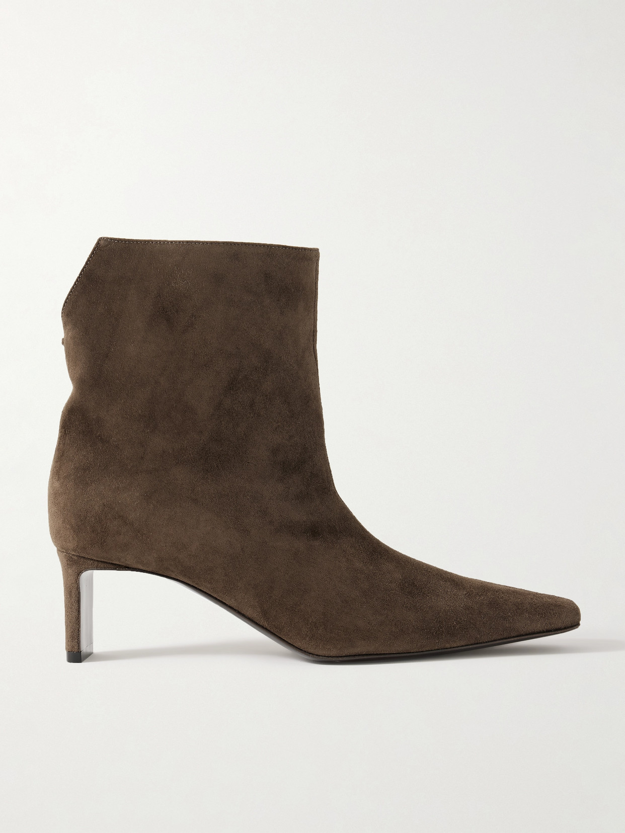 Khaite Brown Ona Ankle Boots In Black