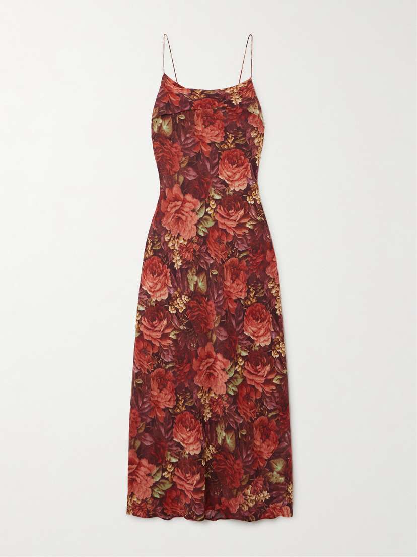 Faithfull Zelie Floral-print Silk Maxi Dress