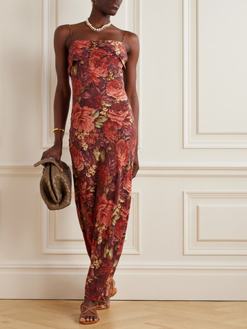 Faithfull Zelie floral-print silk maxi dress