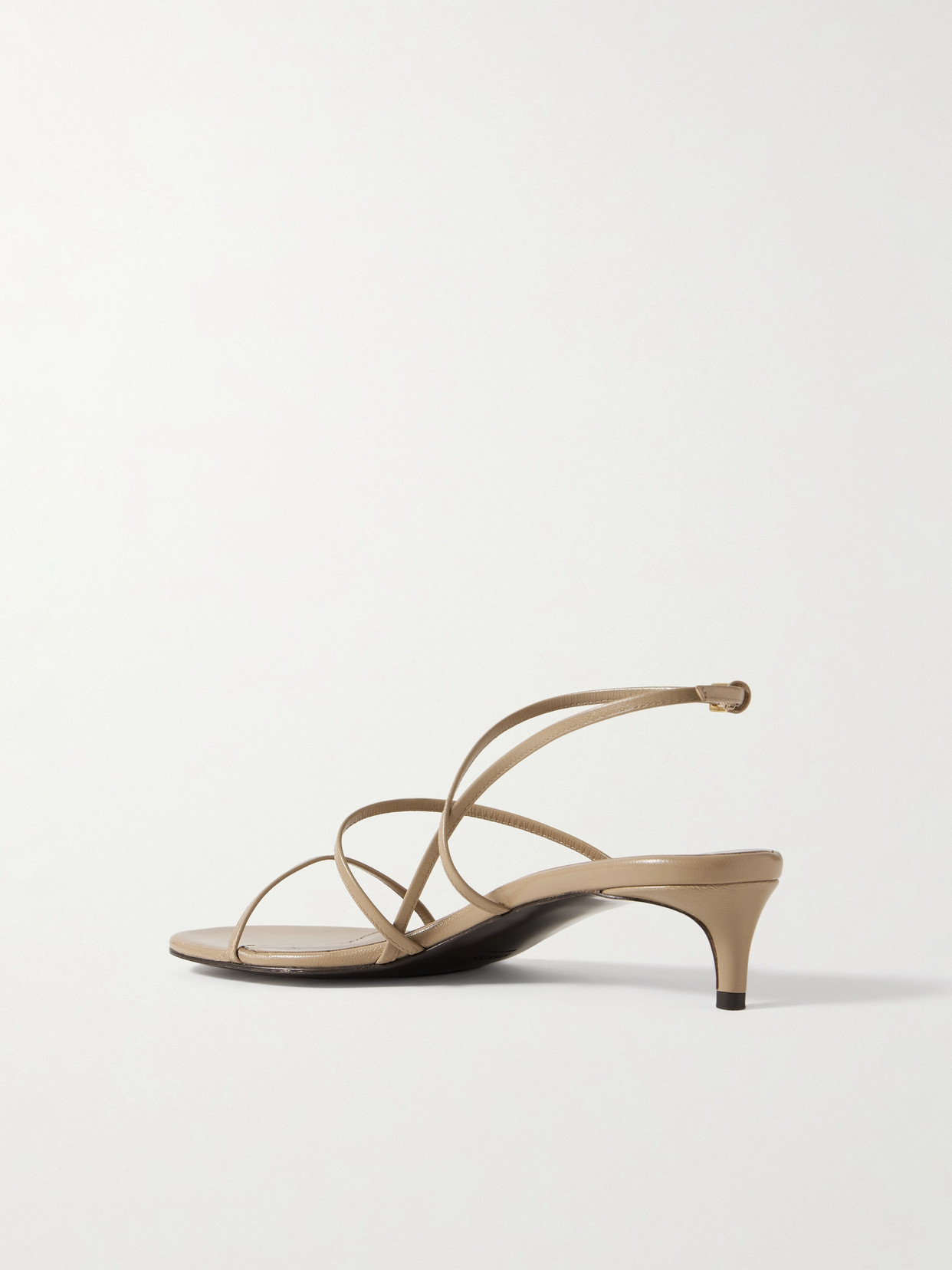 Khaite Loop Leather Sandals In Neutrals