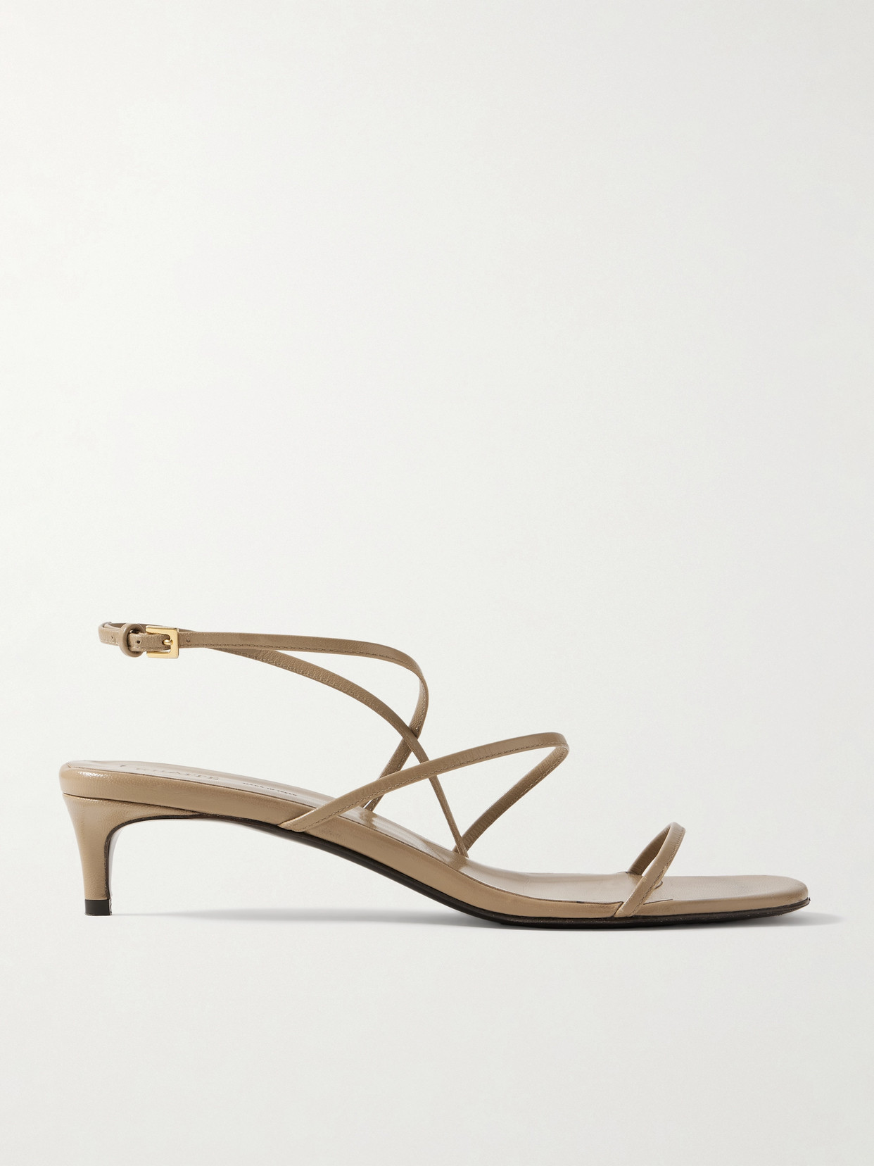 Khaite Loop Leather Sandals In Neutrals