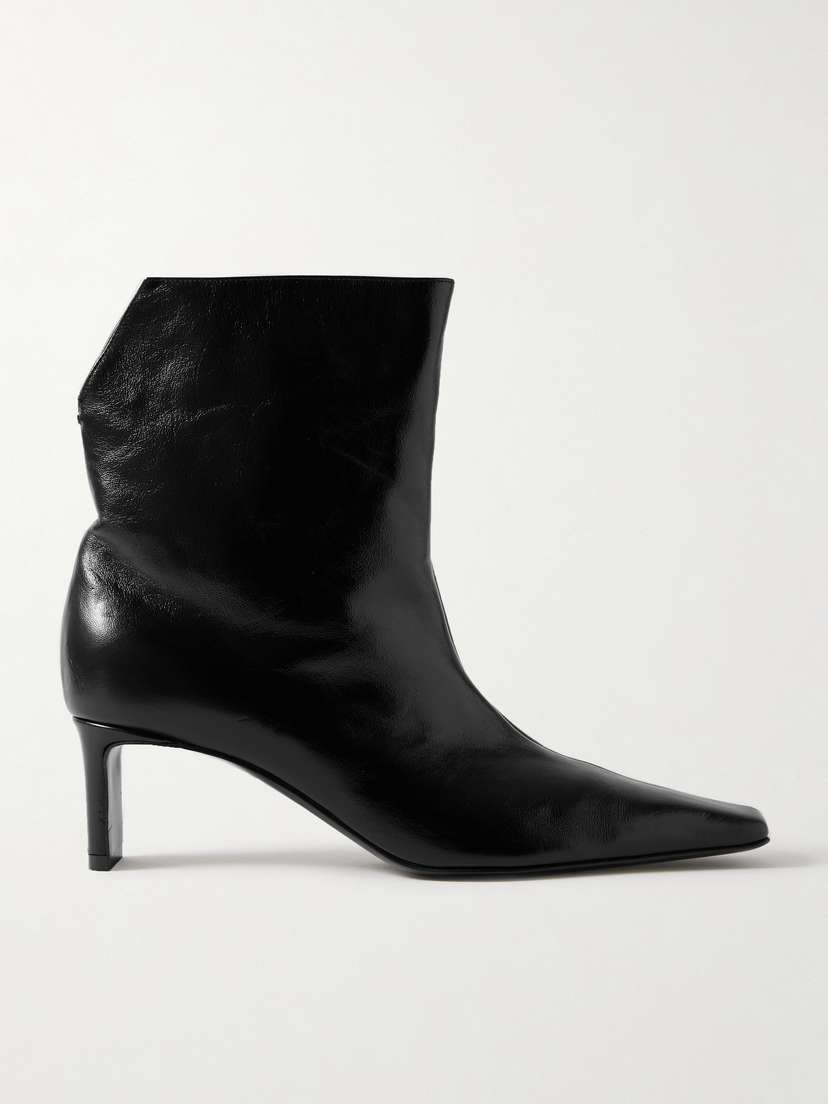 Khaite Ona Leather Ankle Boots