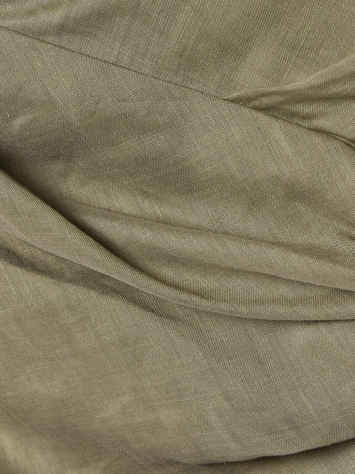 Faithfull Adelia Draped Ramie And Silk-blend Top In Green