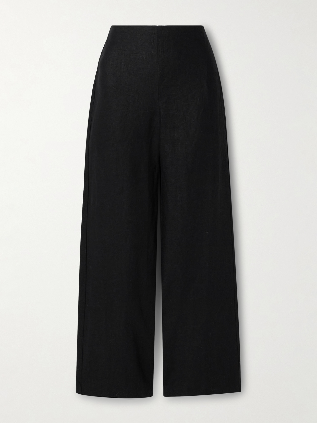 Faithfull Ilride Linen Straight-leg Pants In Black