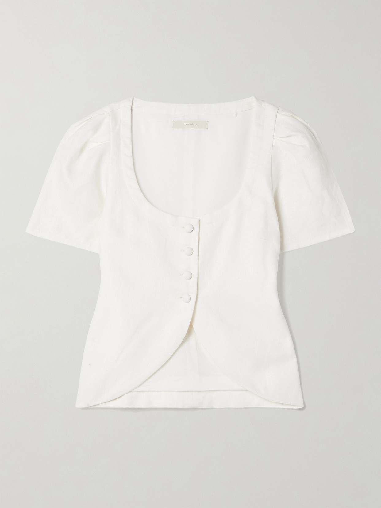 Faithfull Emma Linen Shirt In White