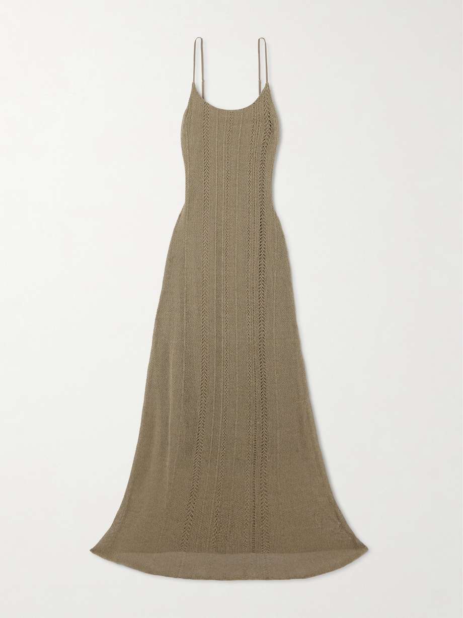 treillis crocheted cotton-blend maxi dress
