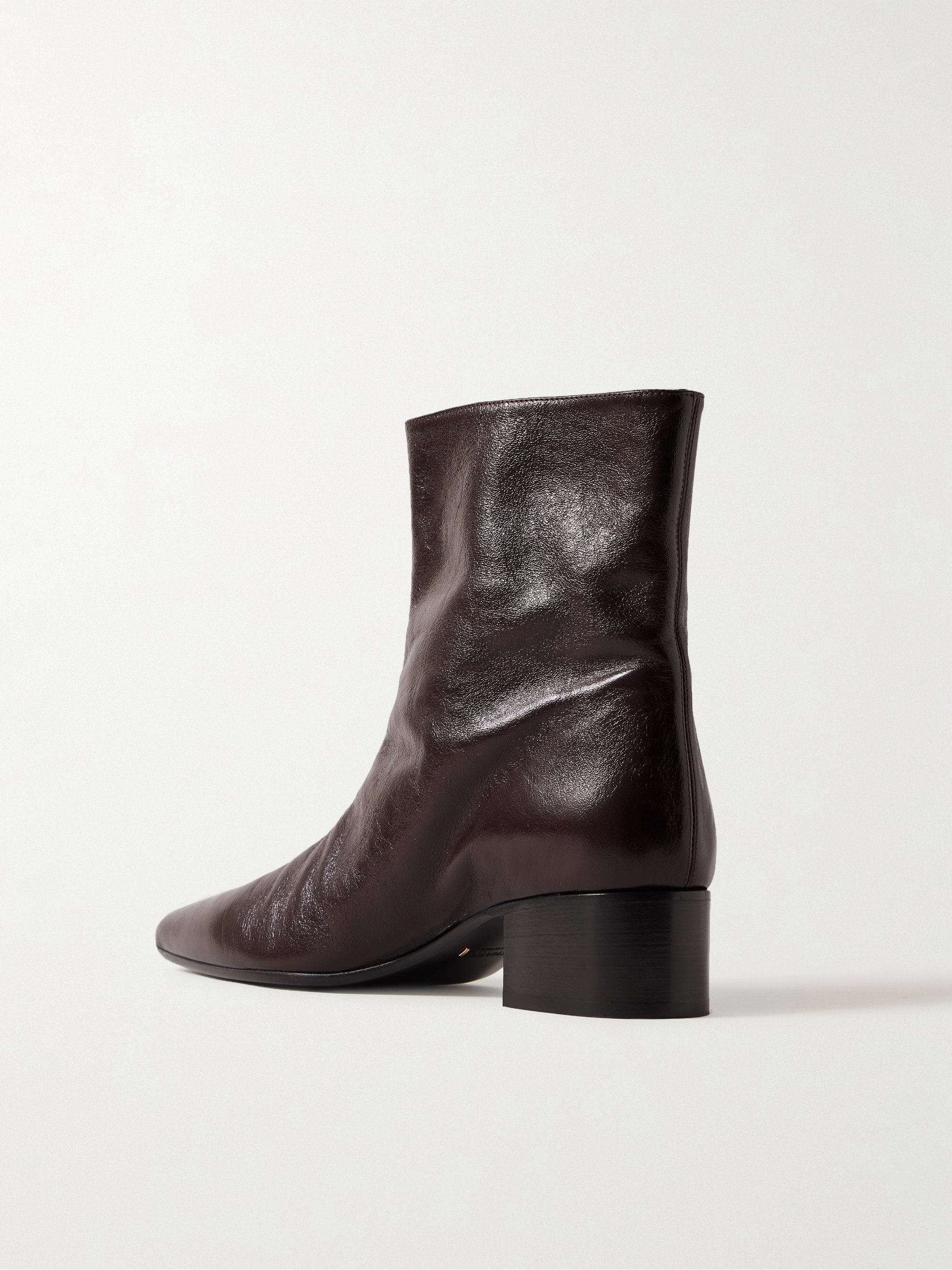KHAITE Andee crinkled-leather ankle boots thumbnail