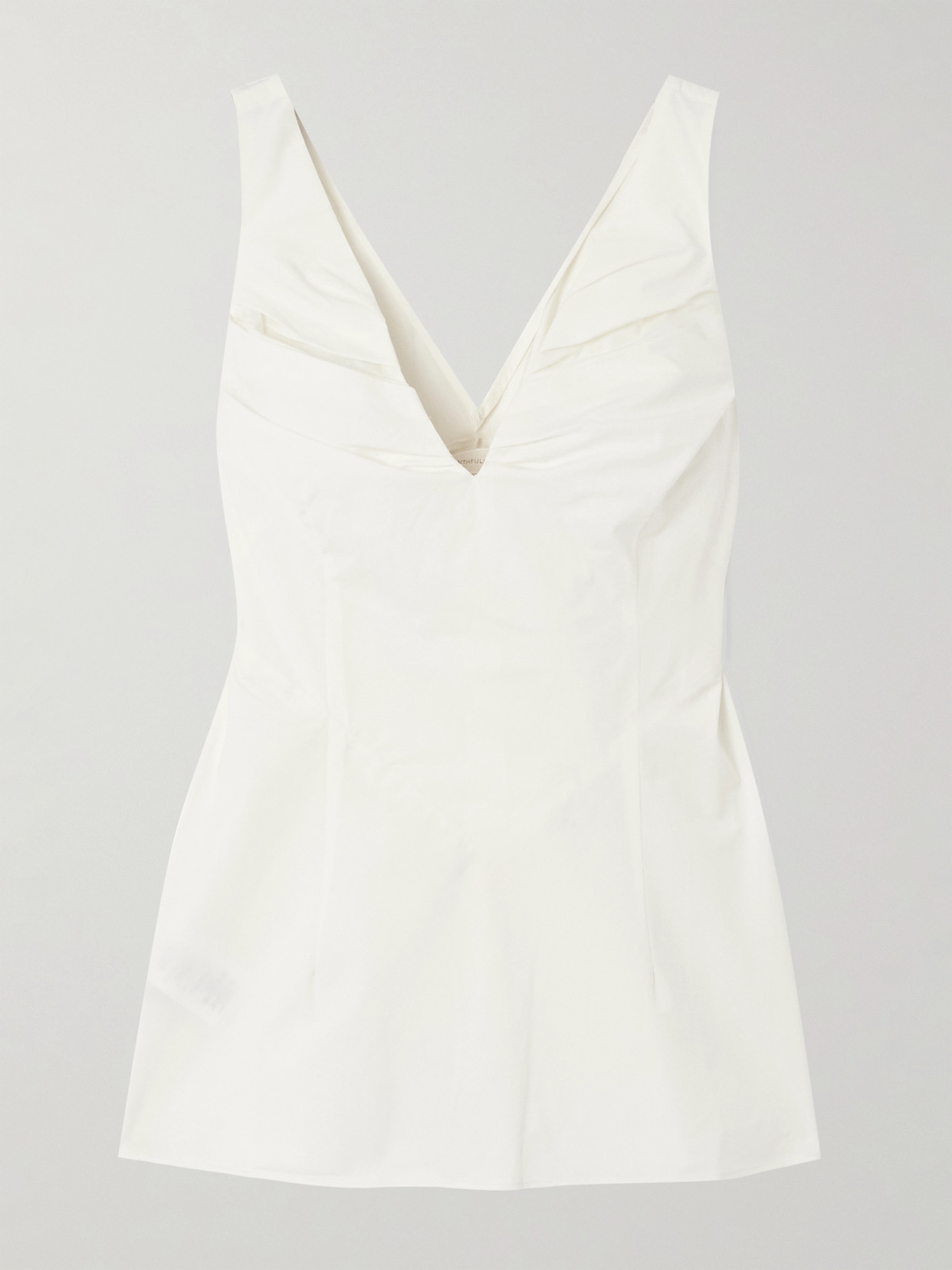 FAITHFULL GATHERED COTTON-POPLIN TANK