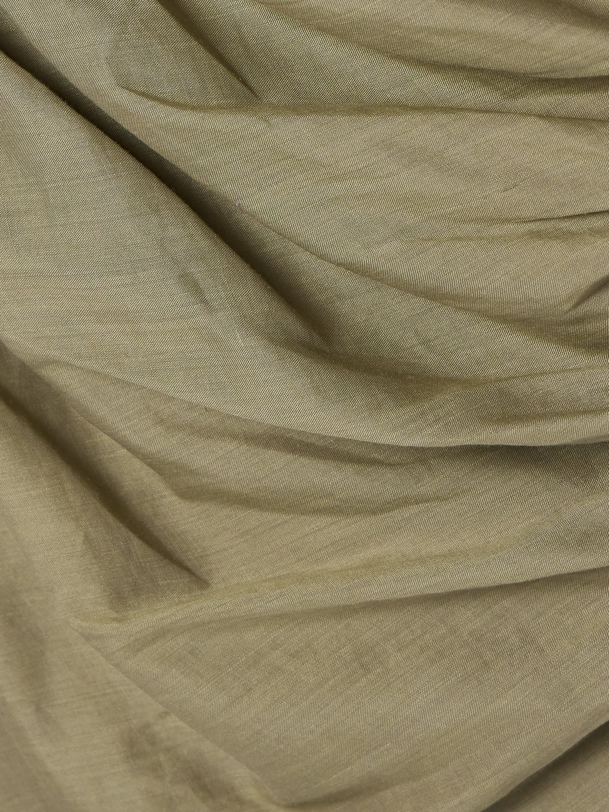 Faithfull Adelia Ruched Ramie And Silk-blend Voile Maxi Dress In Green
