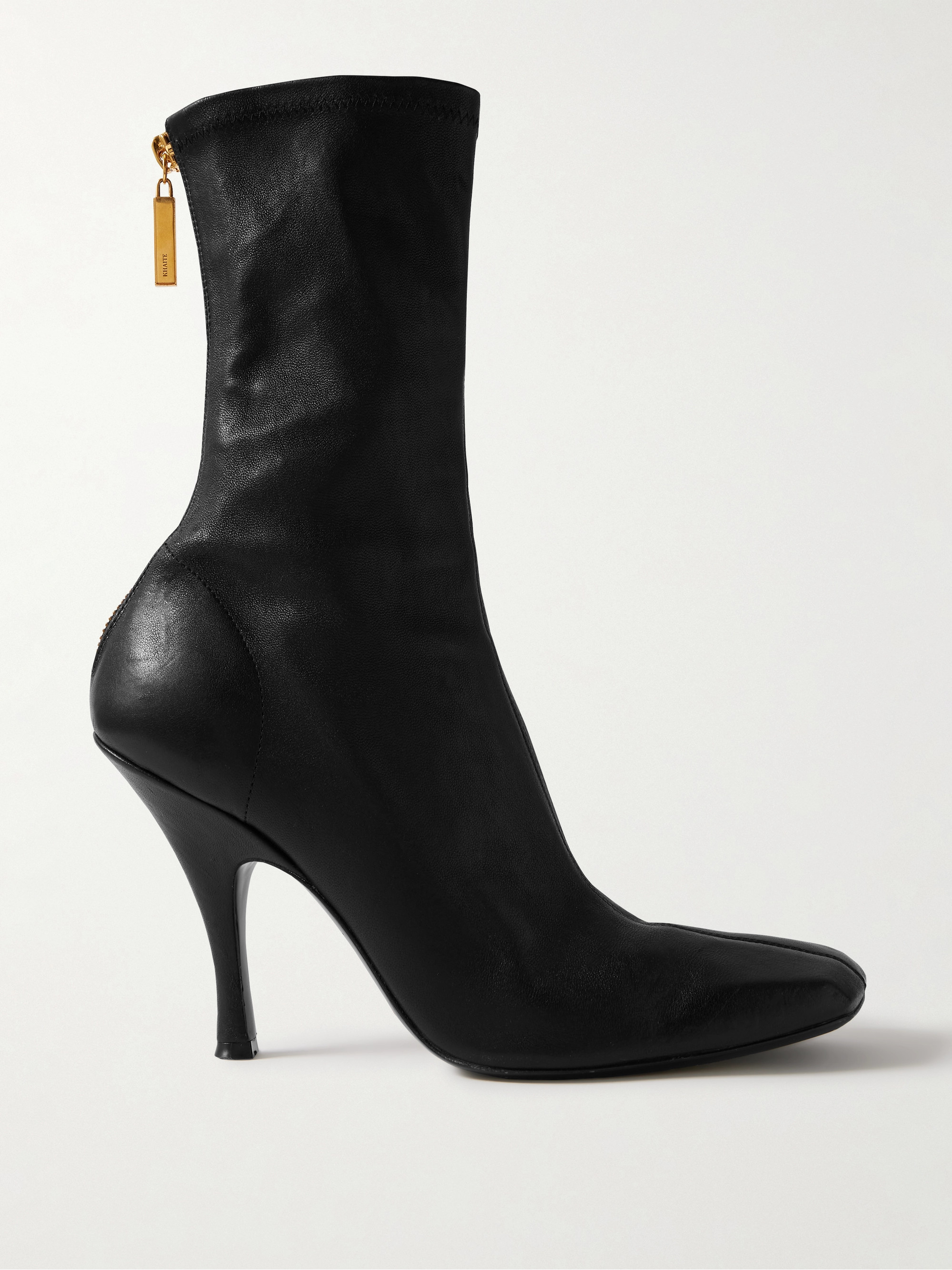KHAITE Eva leather sock boots