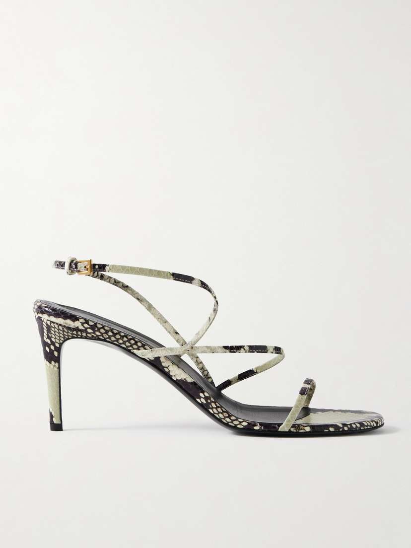 Khaite Loop Snake-effect Leather Sandals