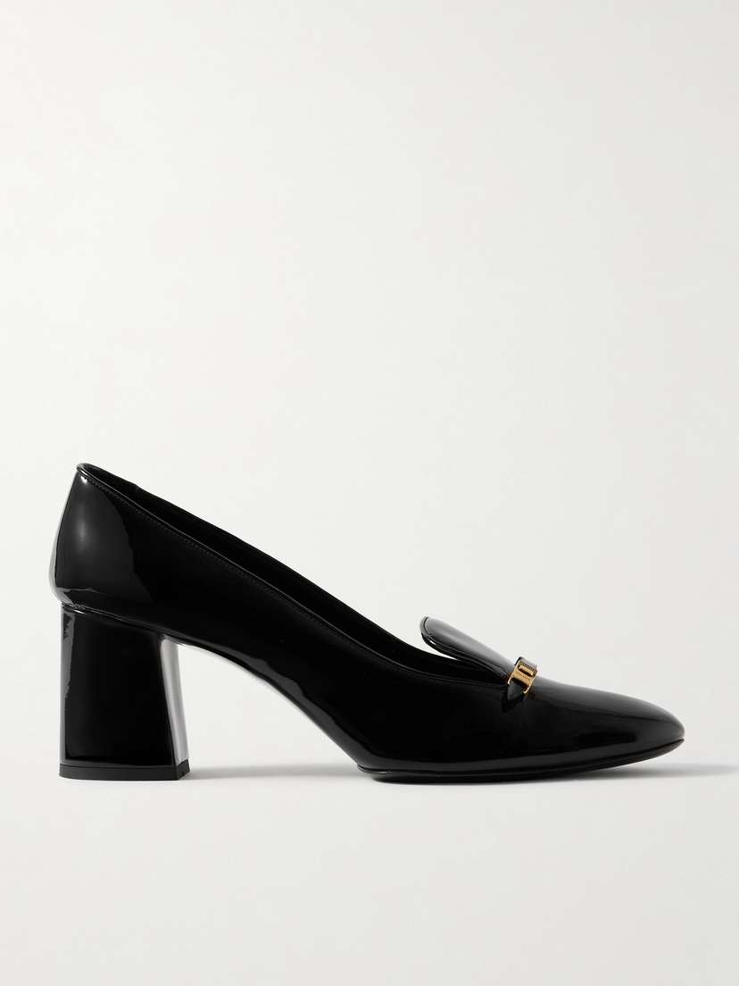 Khaite Elio Embellished Patent-leather Pumps