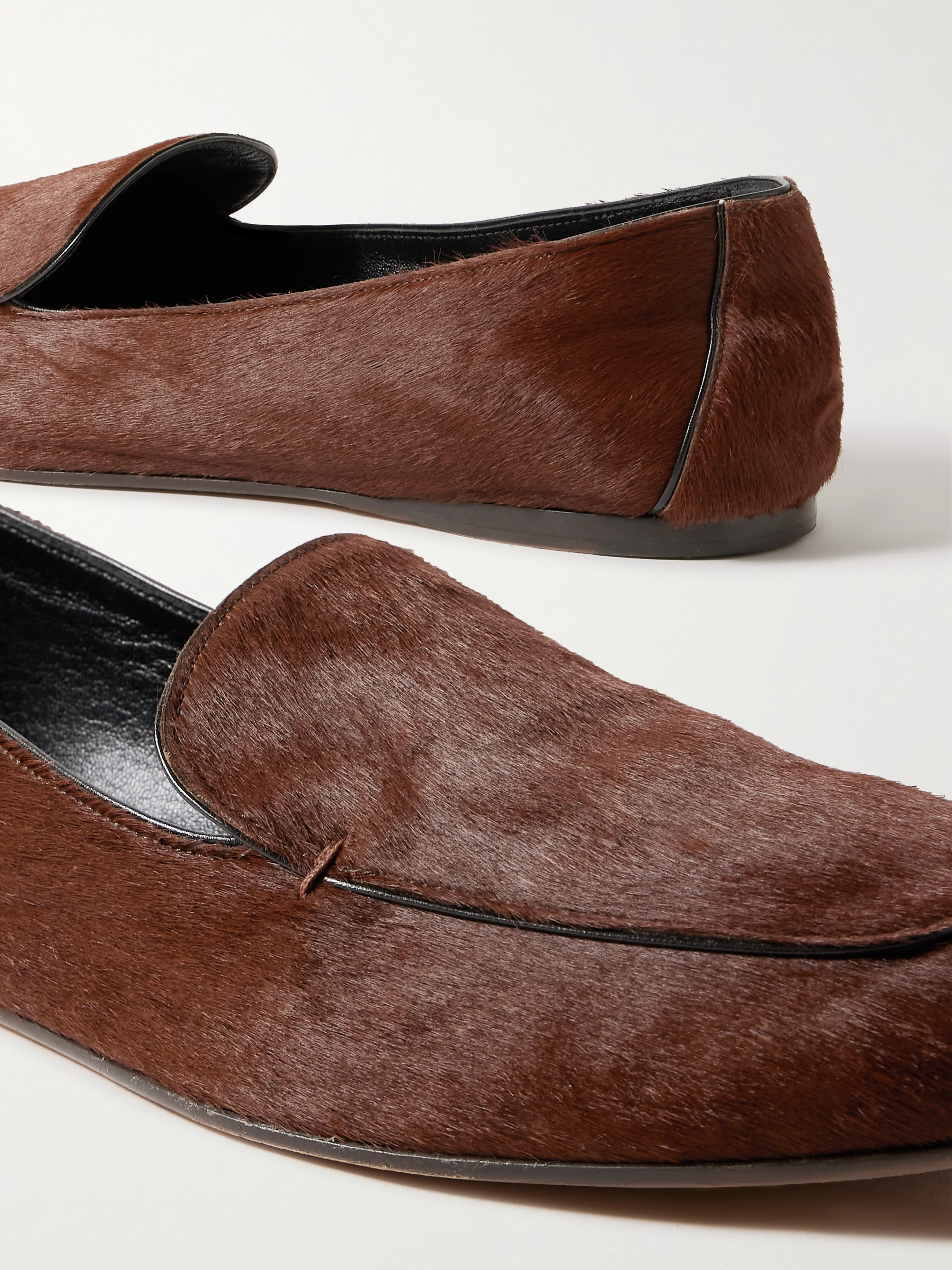 KHAITE Monroe calf hair loafers