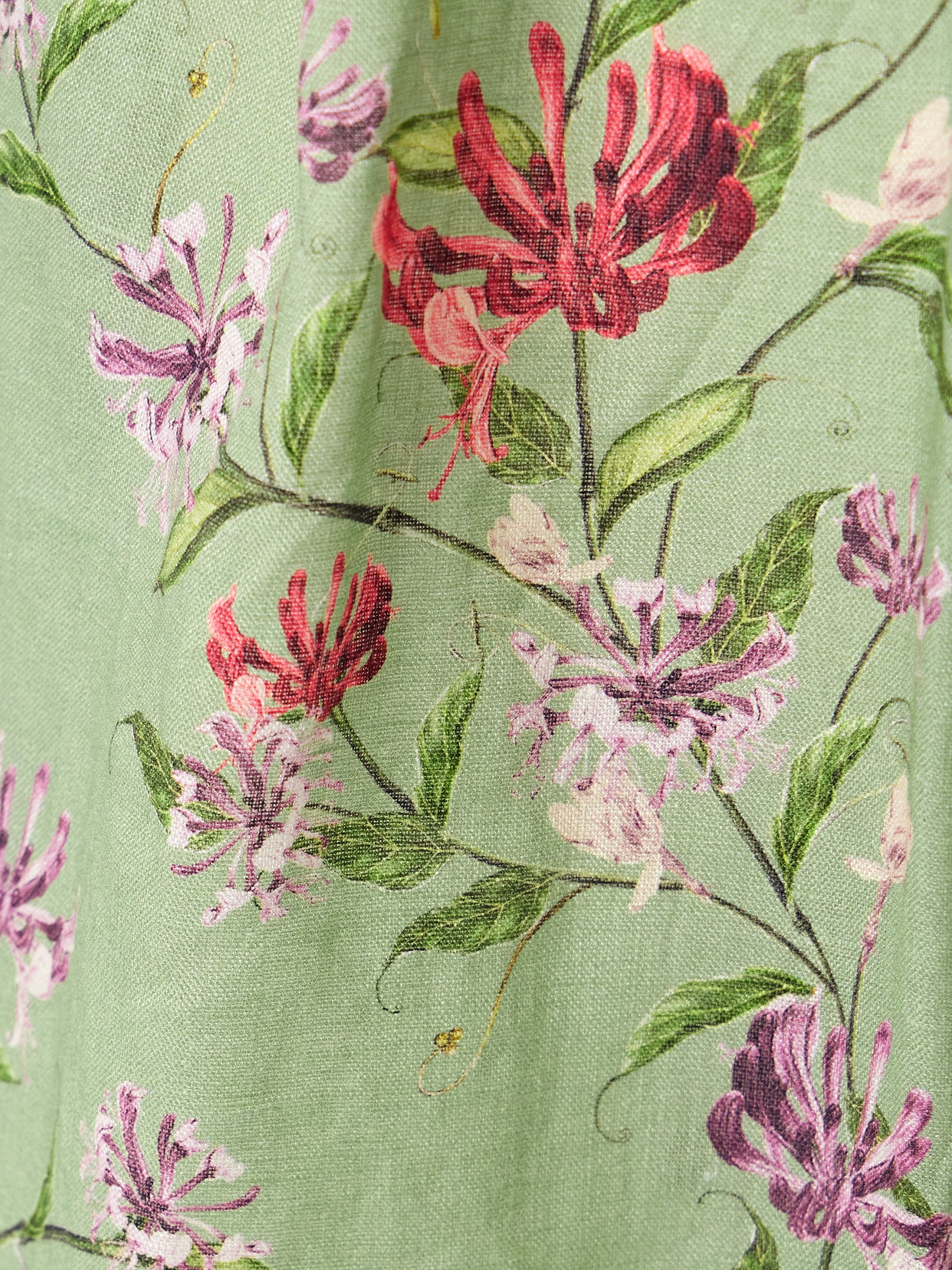 Agua By Agua Bendita Weite Hose Florecer Honeysuckle Aus Leinen In Green