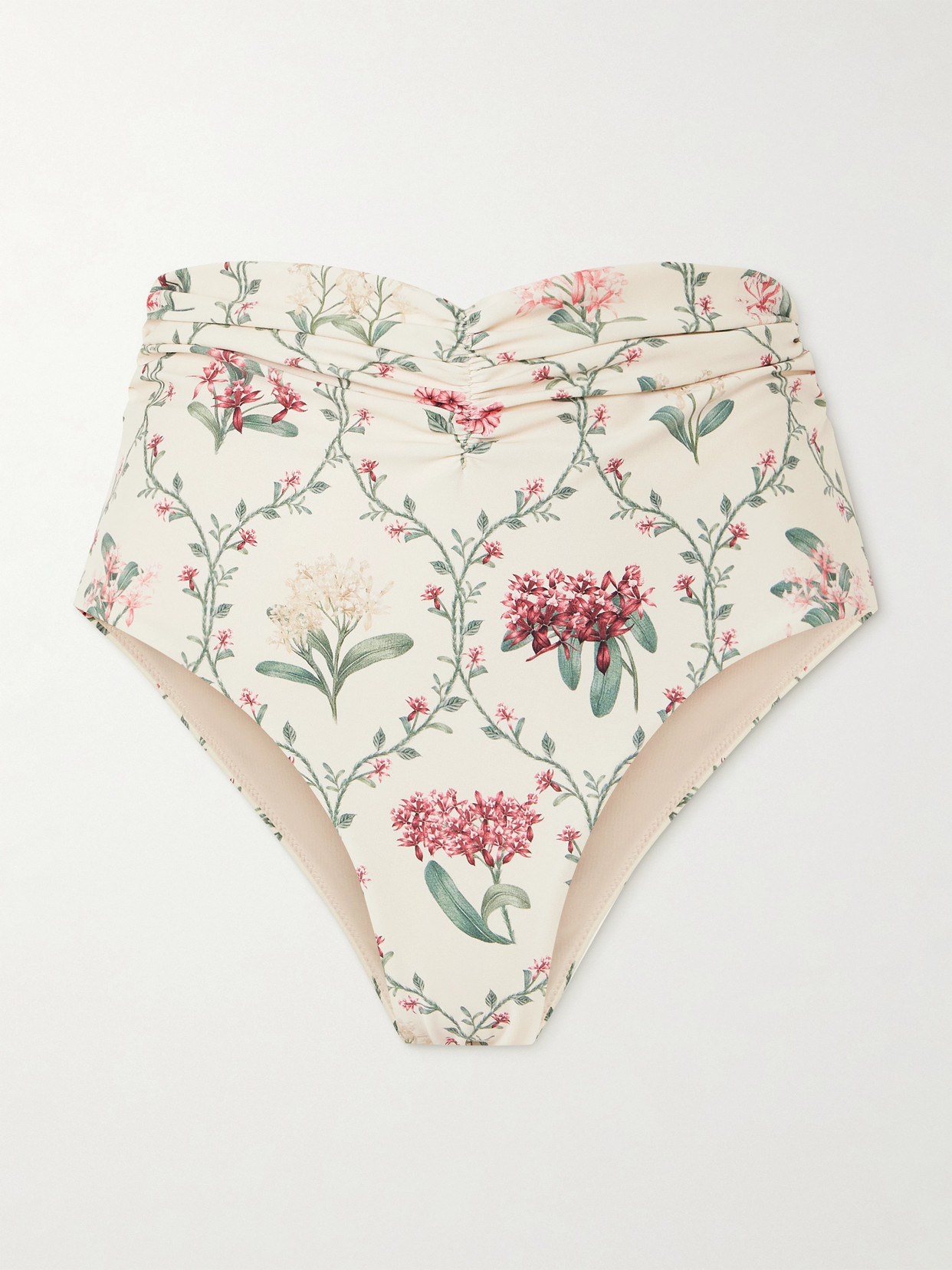 Agua By Agua Bendita Vaiven Floral Bikini Bottom In Cream