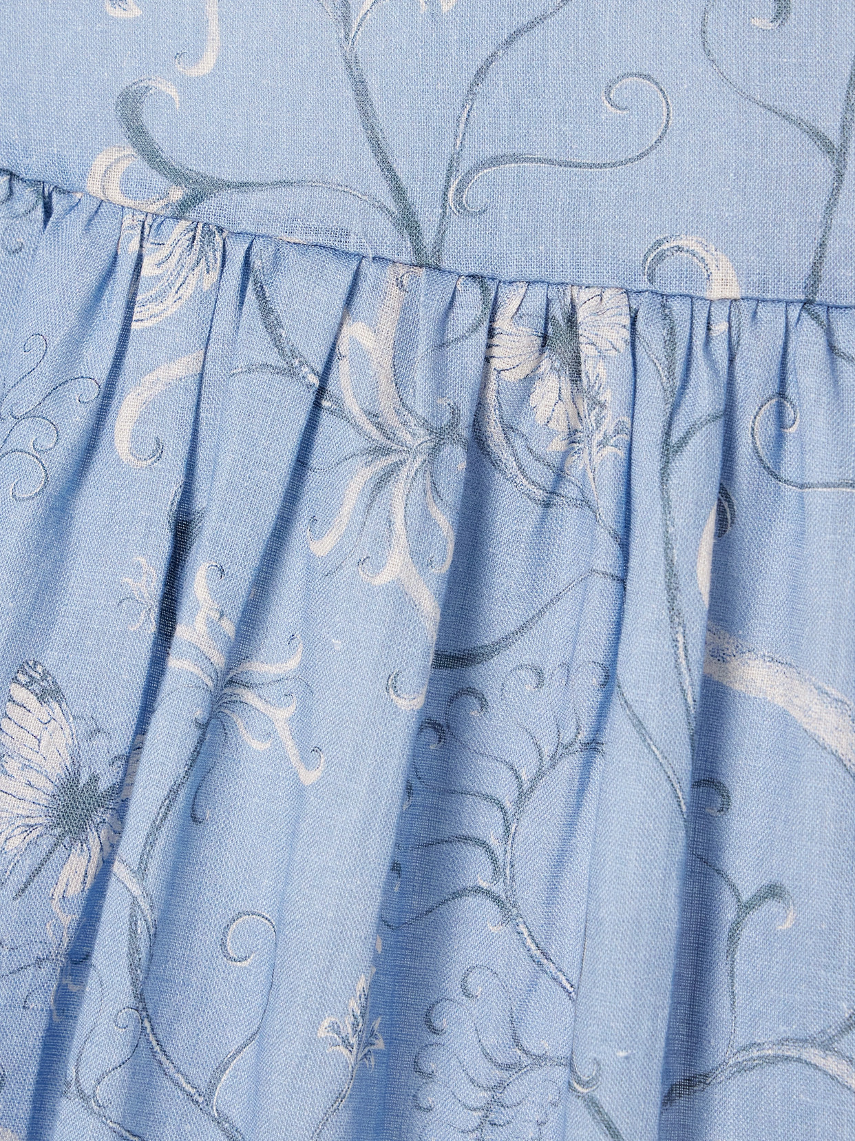 AGUA BY AGUA BENDITA ANIS LYMANOPODA TIERED PRINTED LINEN MAXI SKIRT