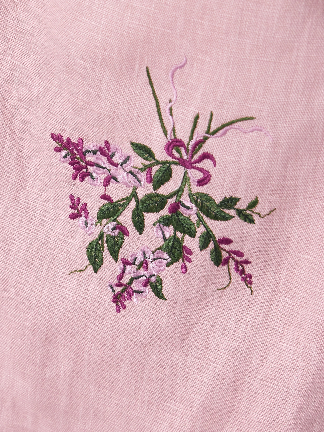 AGUA BY AGUA BENDITA ARMONÍA WISTERIA STRAPLESS BEAD-EMBELLISHED EMBROIDERED LINEN MIDI DRESS