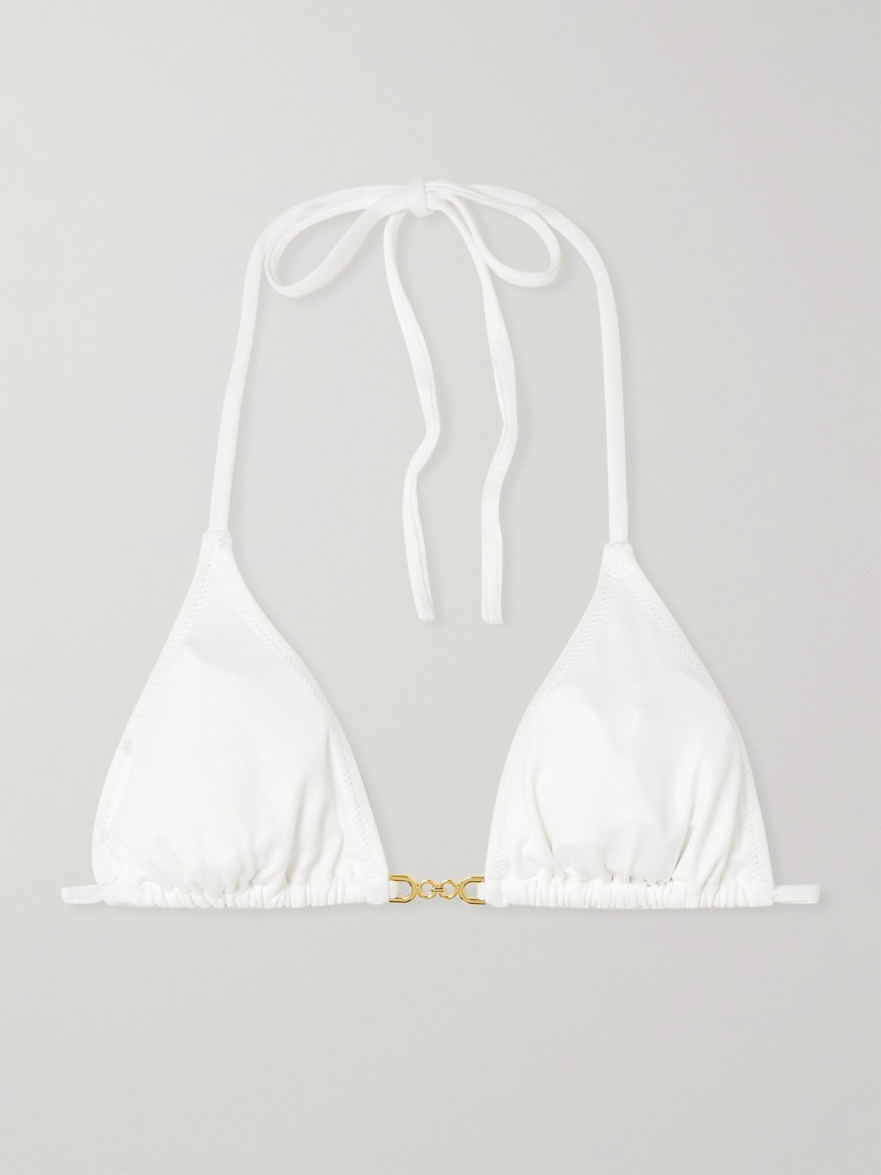 Melissa Odabash Monza Chain-embellished Triangle Bikini Top In White
