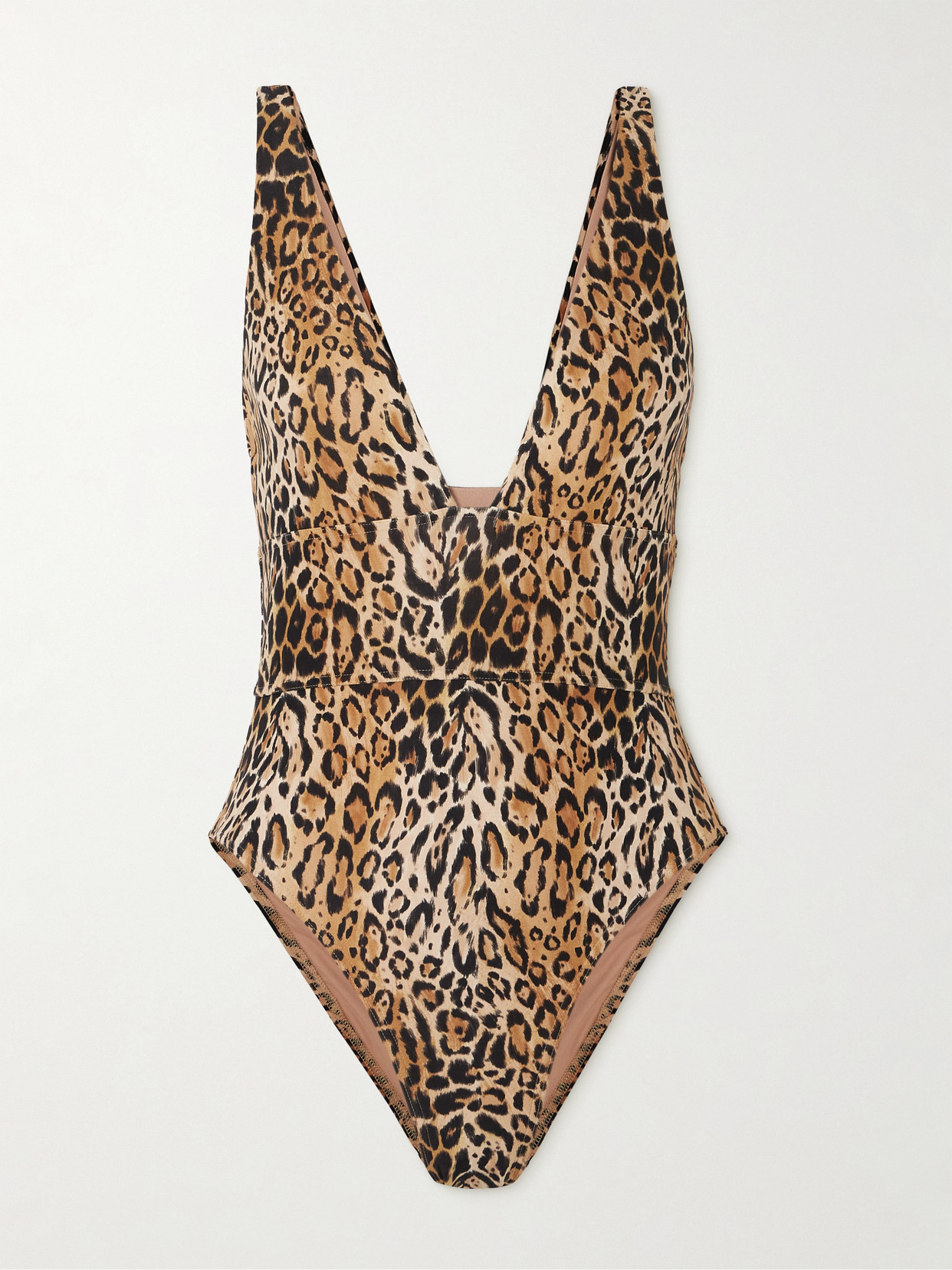 Shop Melissa Odabash Caribbean Leopard-print Swimsuit In Animal Print