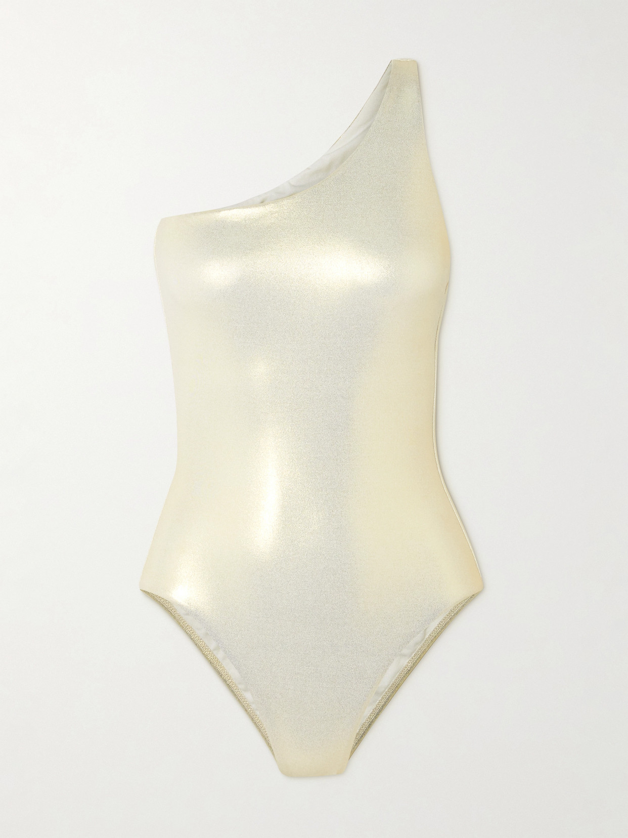 Melissa Odabash Madrid Cutout One-shoulder Metallic Swimsuit