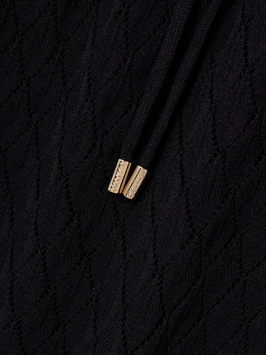 mia pointelle-knit maxi dress