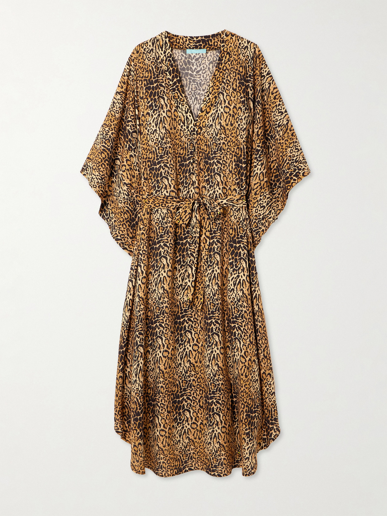 Melissa Odabash - Bonnie Belted Leopard-print Jersey Kaftan - Leopard print