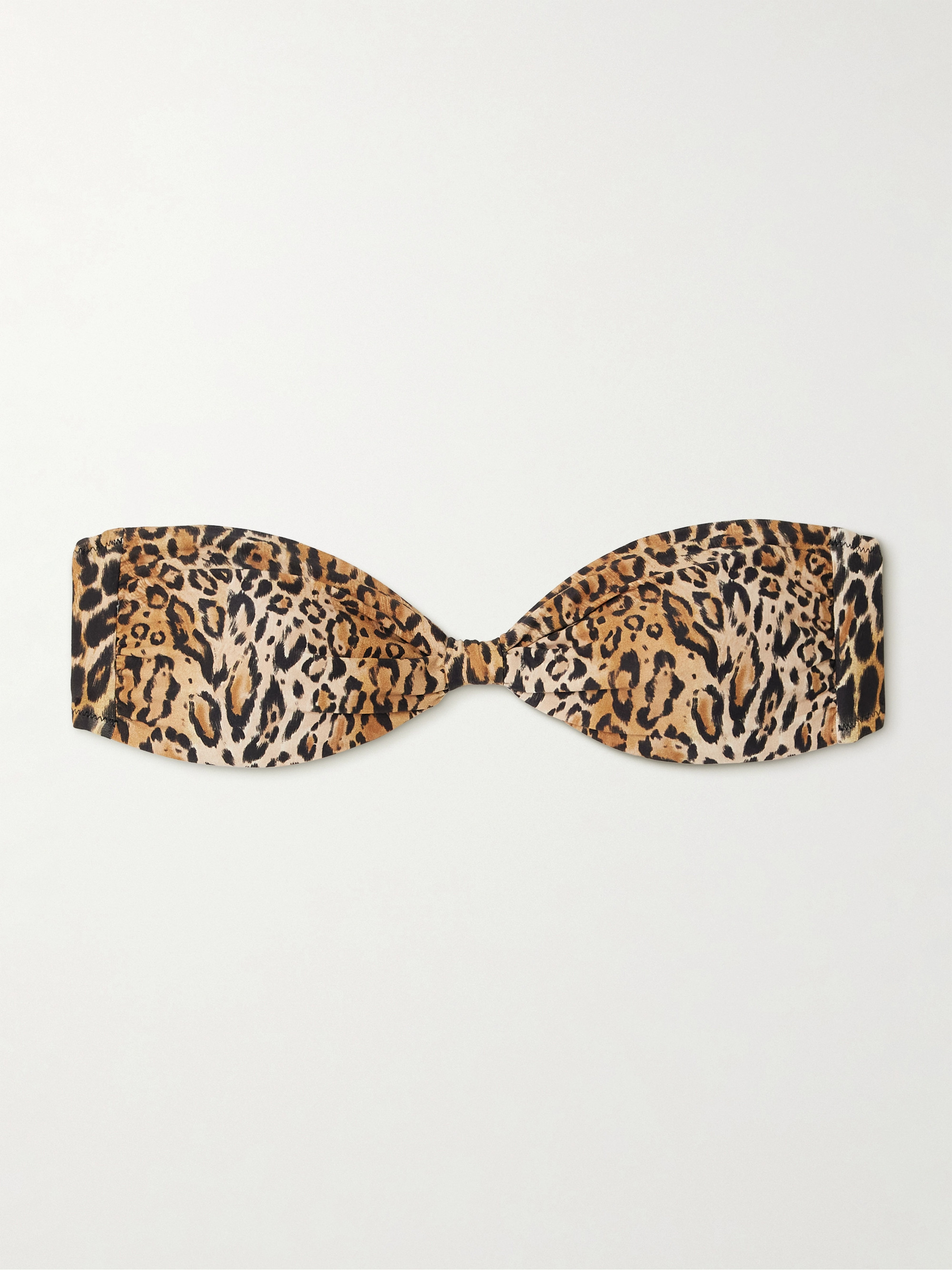 Melissa Odabash Catania gathered leopard-print bandeau bikini top
