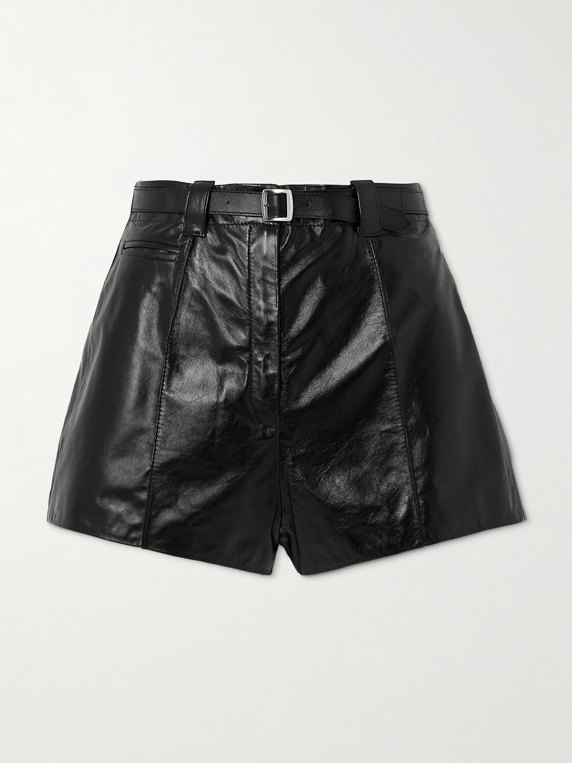 BALLY Belted leather shorts thumbnail