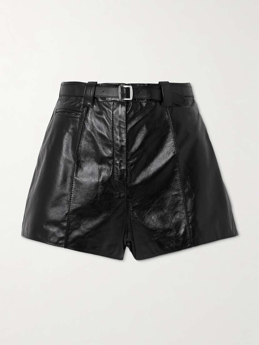 BALLY Belted Leather Shorts