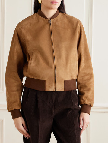 BALLY Suede bomber jacket