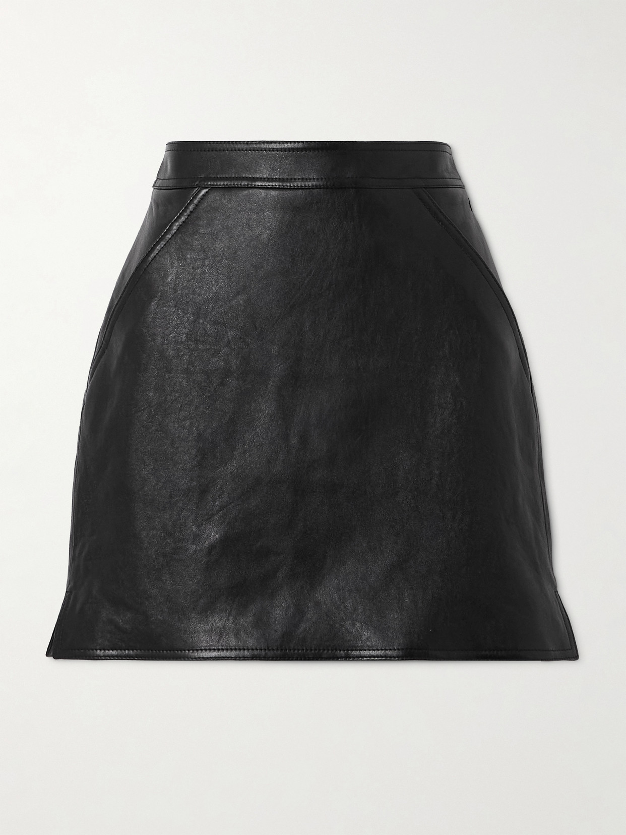 BALLY - Leather Mini Skirt - Black