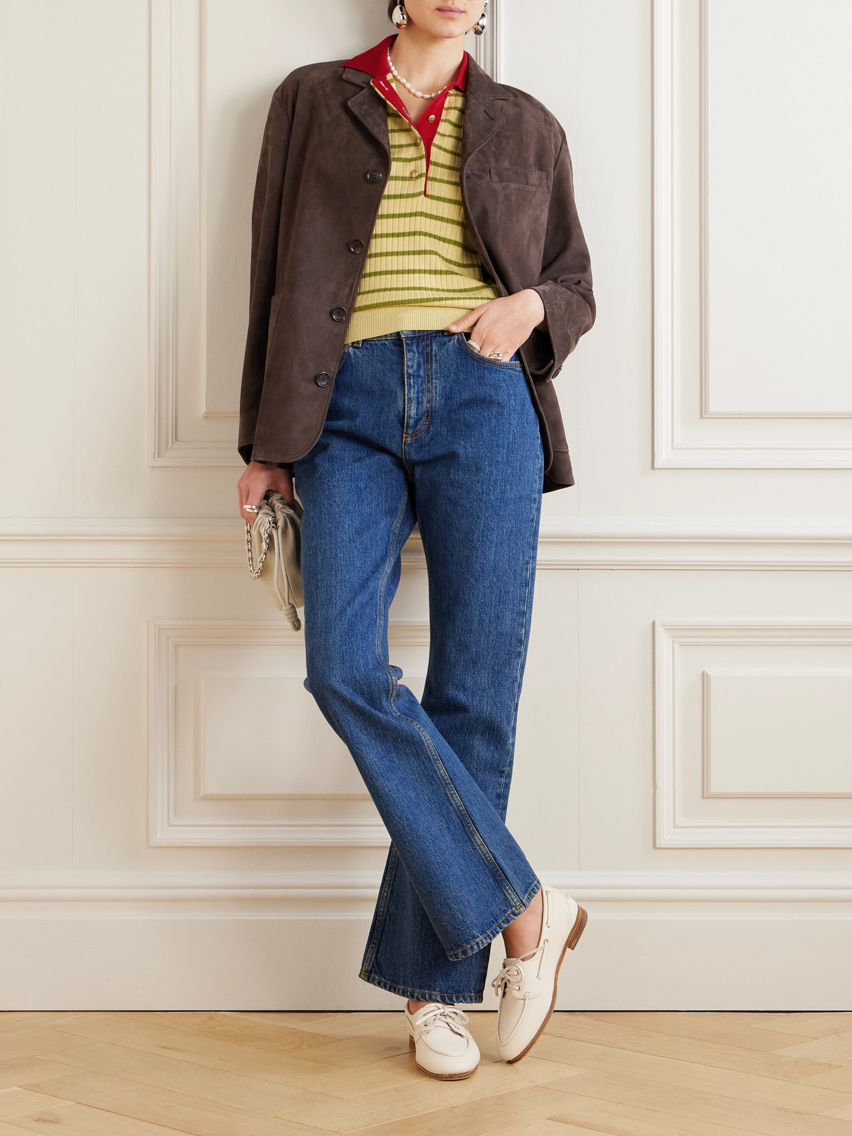 Bally Striped Ribbed Wool, Silk And Cashmere-blend Polo Shirt In Yellow