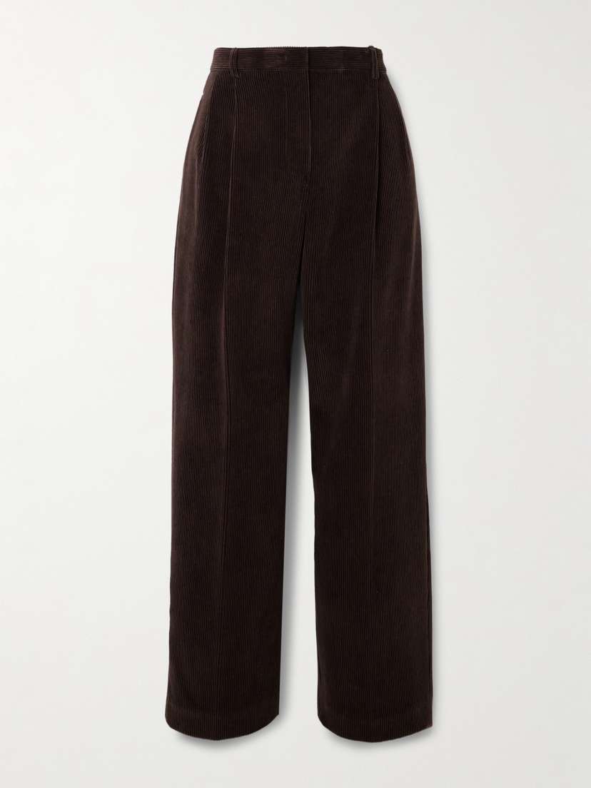 BALLY Pleated Cotton-corduroy Tapered Pants