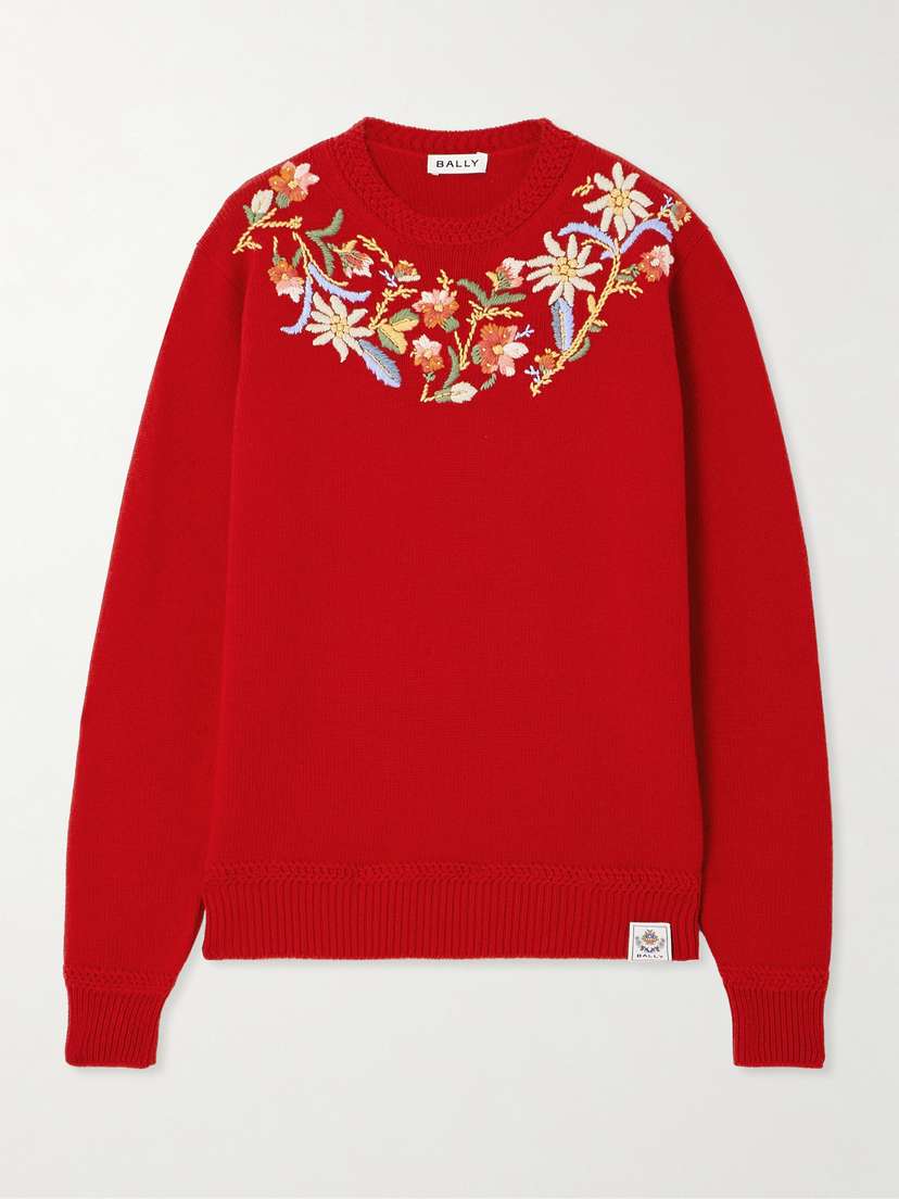 BALLY Embroidered Wool Sweater