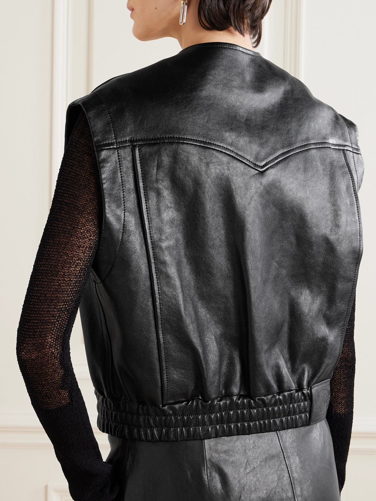 Bally Leather Vest In Black