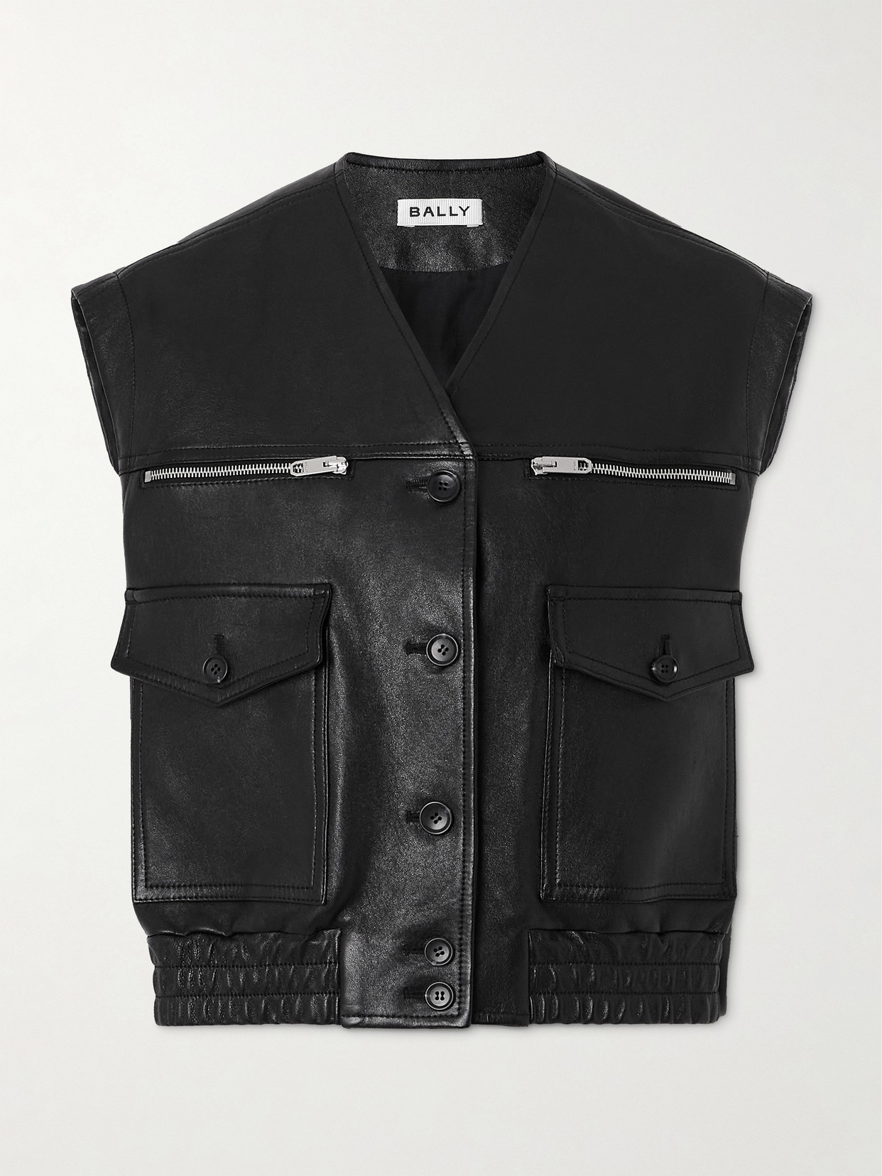 Bally Leather Vest In Black